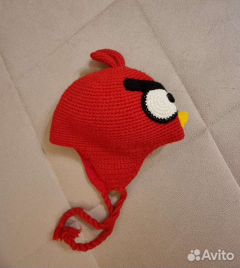 Смешная шапка детская Angry Birds птичка красная