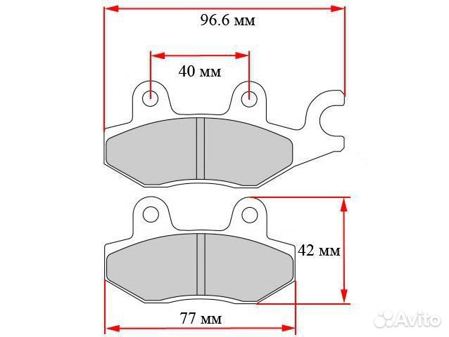 Колодки nirvana, volcan, Z50R (правое ухо) дисковы