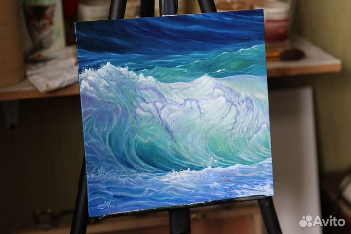 Картина маслом Морская волна