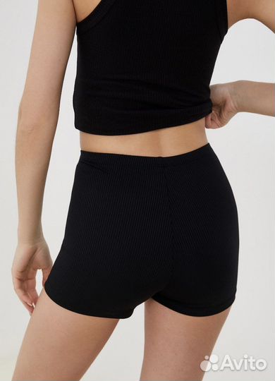 Шорты женские черные обтягивающее