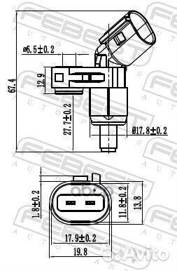 Датчик ABS передний правый 23606-003 23606-003