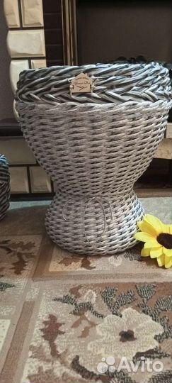 Корзина из искусственного ротанга