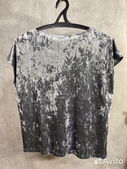 Блузка футболка женская бархатная 44