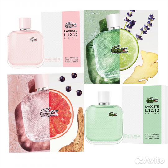 Lacoste L.12.12 женские Rose мужские Blanc 50 мл