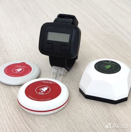 Пейджер и беспроводная кнопка вызова персонала