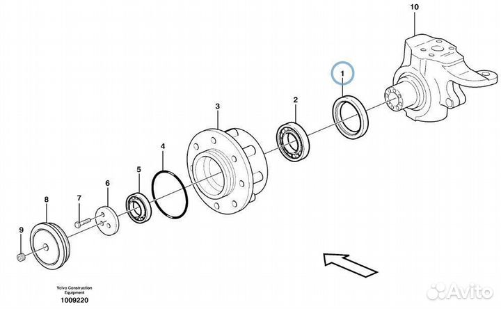 85806001 Сальник ступицы экскаватор погрузчик