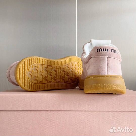 Кроссовки из замши Miu Miu