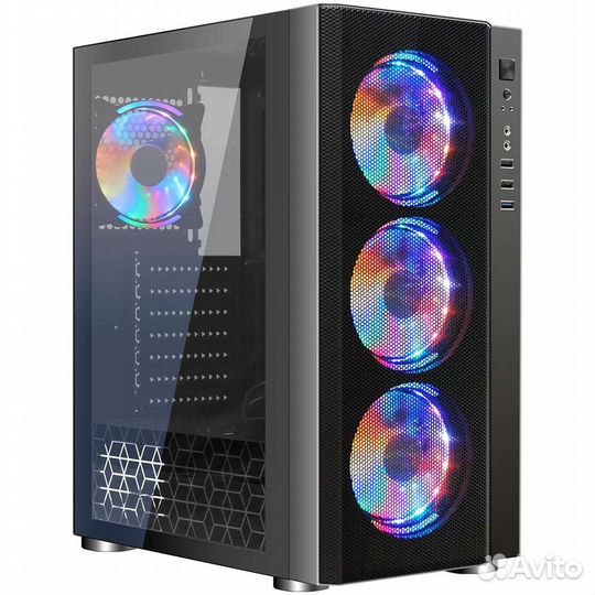 Корпус стекло 4 argb кулера