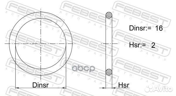 23400-032 febest кольцо уплотнительное системы