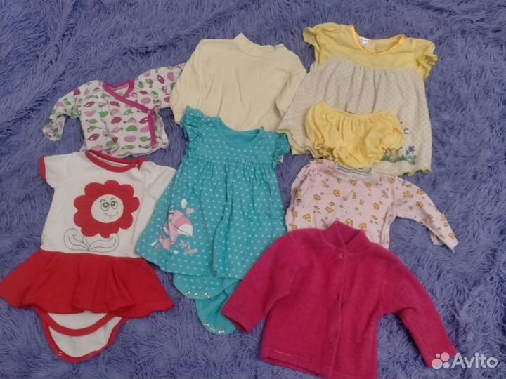 Вещи на девочку пакетом 56-80