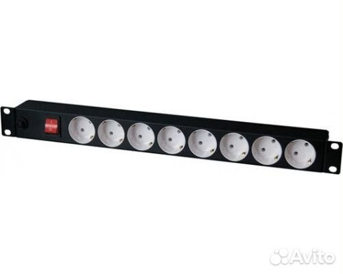 Блок розеток на 8 гнёзд без шнура TLK-rs08mf1-BK