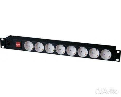 Блок розеток на 8 гнёзд без шнура TLK-rs08mf1-BK