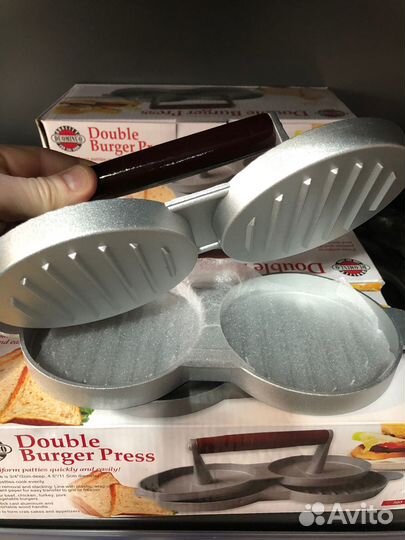 Пресс для бургера двойной алюминий alwotech
