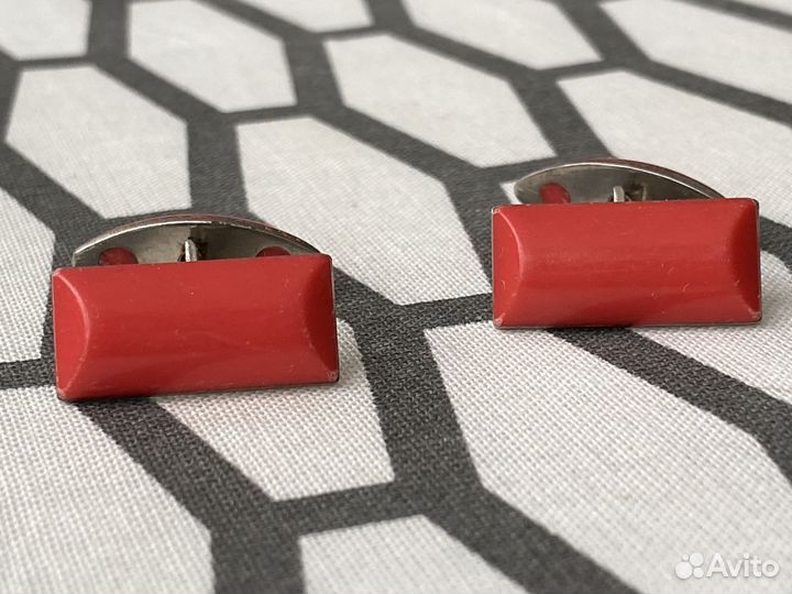 Запонки с камнем СССР винтаж