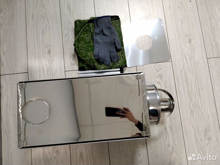 Печь для палатки Пошехонка Средняя на 30 л. с экра