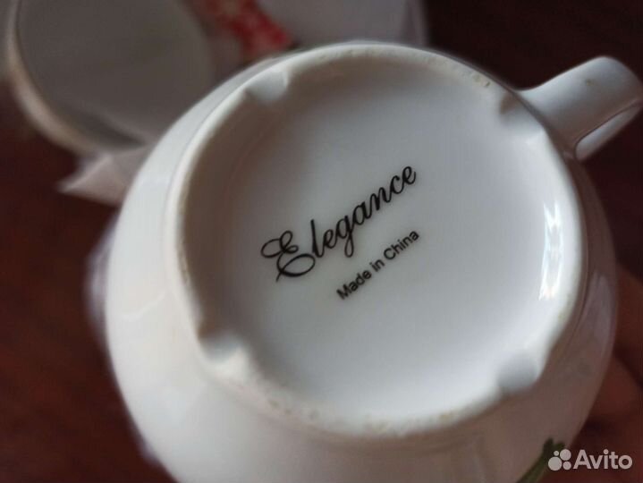 Чашка с блюдцем, ландыши