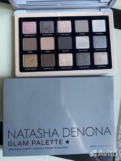 Палетка теней natasha denona glam pallette