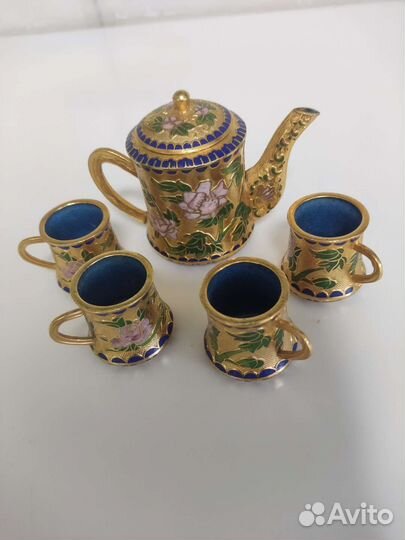 Сервиз кофейный, металлический, миниатюрный