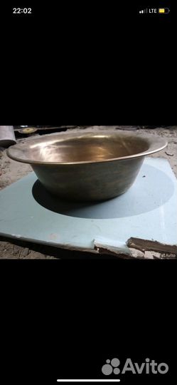Латунный таз для варенья