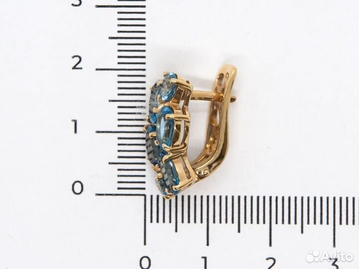 Золотые серьги с фианитами