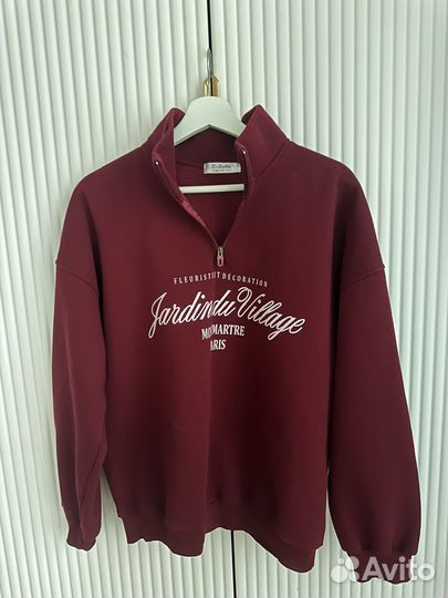 Толстовка свитшот винный бордовый