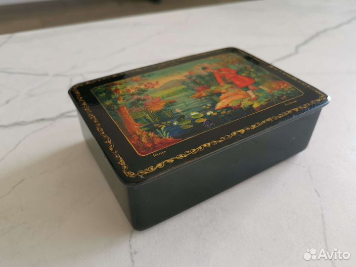 Шкатулка Мстера Палех СССР 60х Царевна-лягушка