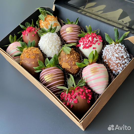 Клубника в шоколаде букет