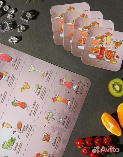 Набор термосалфеток (8 шт.) для кухни, бара. Новые