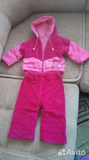 Зимний костюм для девочки 68