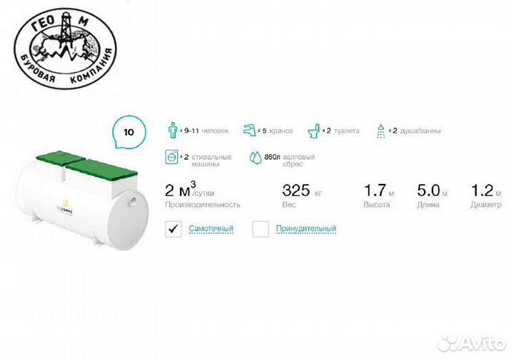 Автономная канализация/Биостанция Евролос Грунт