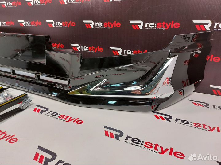 Губа передняя Toyota Land Cruiser Prado 120 Черная