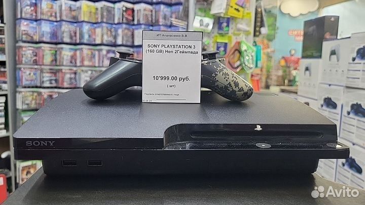 Sony playstation 3 PS3 (160GB) Hen 2 геймпада