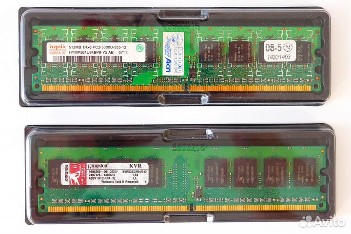 Оперативная Память DDR2 512 Мб x 2 Шт. Подробней