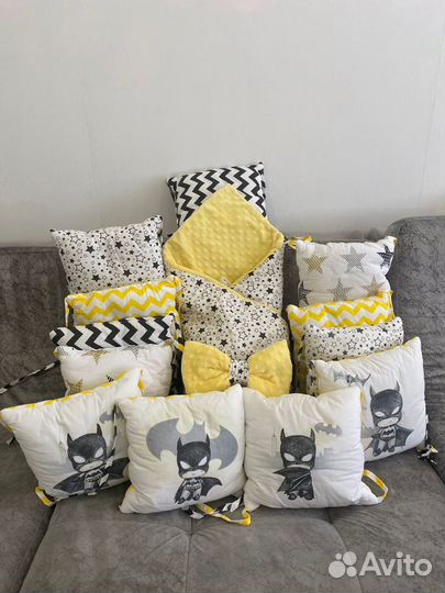 Бортики в детскую кроватку + конверт(одеяло)