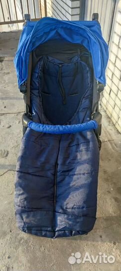 Прогулочная коляска синий britax b motion plus