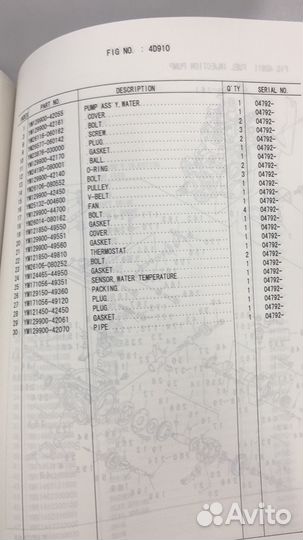 Каталог запчастей Komatsu Manitou и другие