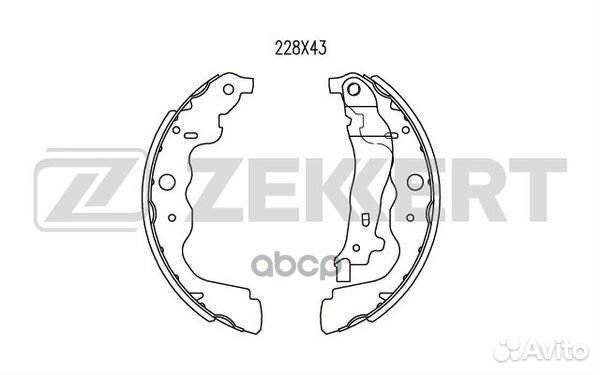 Колодки торм. бараб. задн. Renault Captur 13