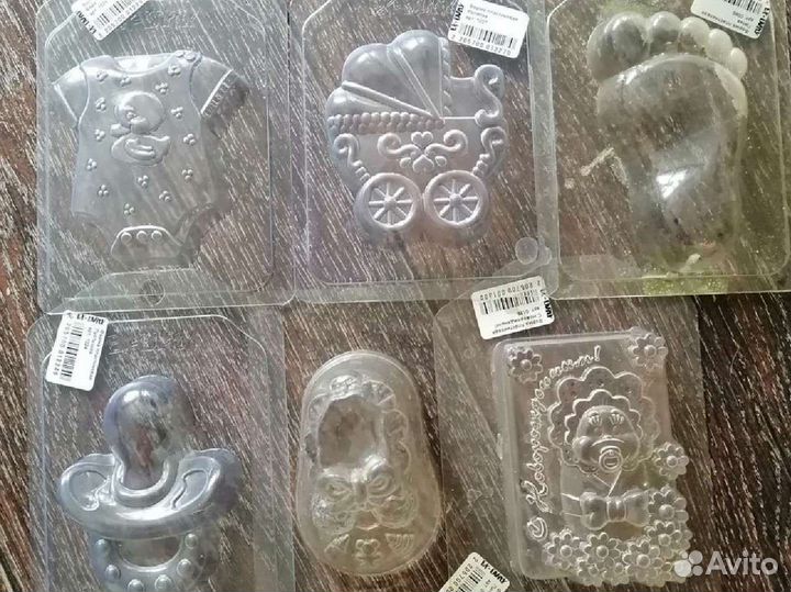 Формы для мыла пластиковые и силиконовые