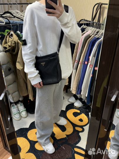 Prada nylon messenger bag прада сумка