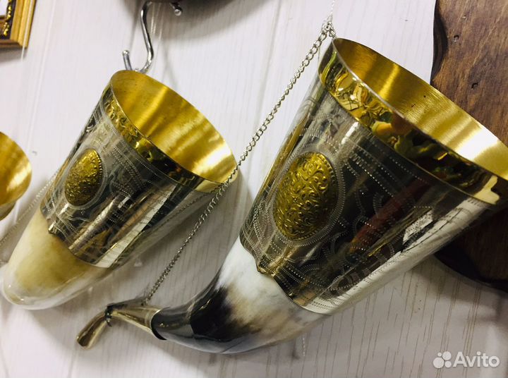 Кубок рог для питья вина