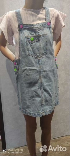 Джинсовый комбинезон для девочки 140