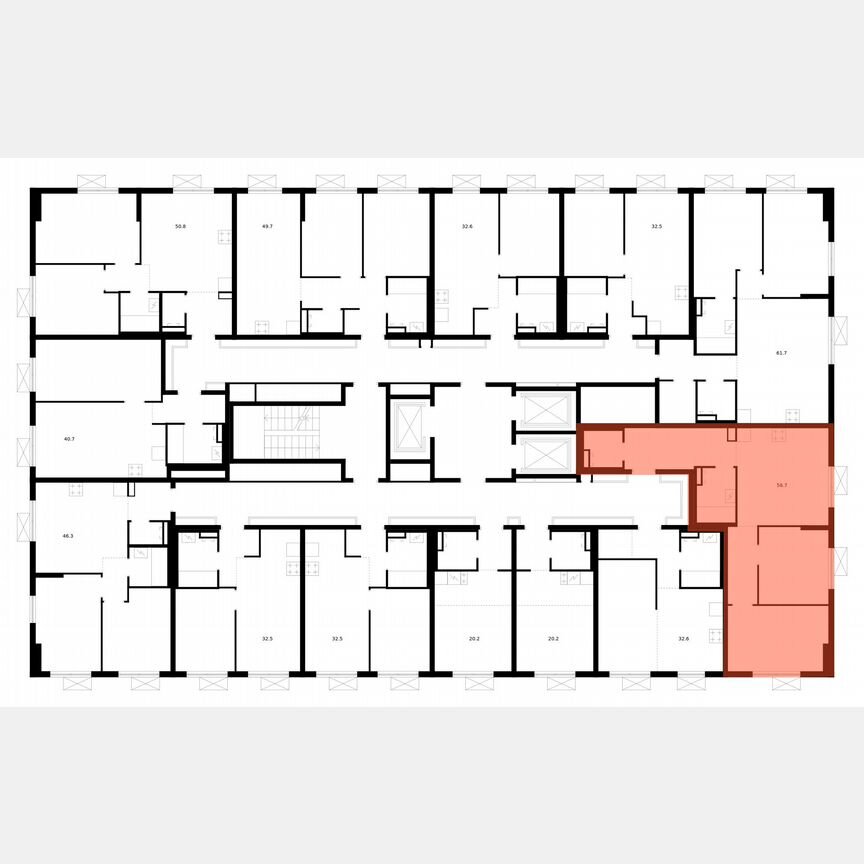 2-к. квартира, 58,7 м², 17/24 эт.