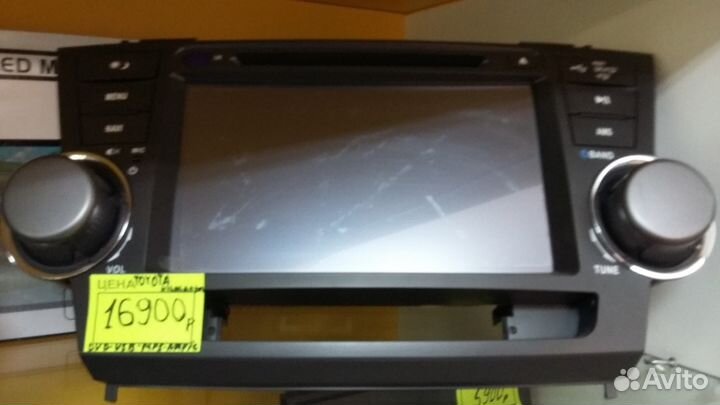 Новая автомагнитола GPS ToyotaHignlander.Установка