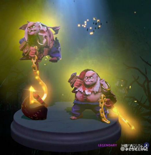 Pudgling golden hook 2 Стиля Курьер дота 2