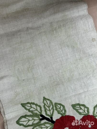 Рушник старинный домотканый кружева ручная вышивка