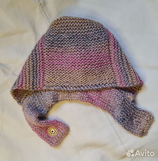 Чепчик вязаный женский меланж