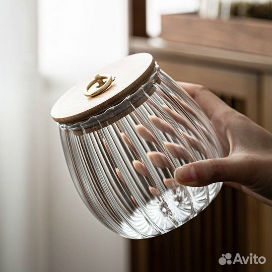 Банка емкость для хранения сыпучих продуктов, чая