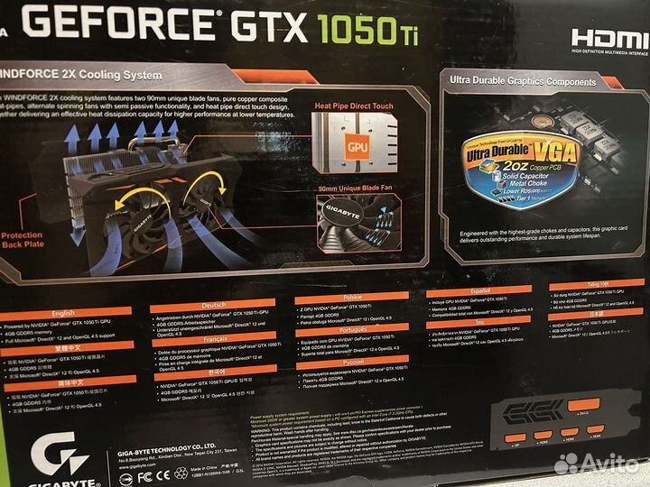 Видеокарта gtx 1050 ti 4gb