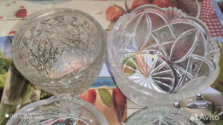 Хрустальные вазочки. Конфетницы