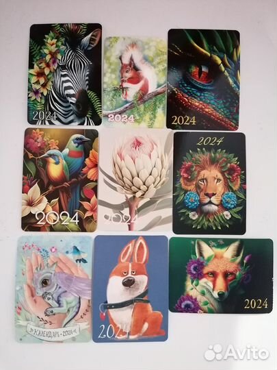 Календарики животные, цирк